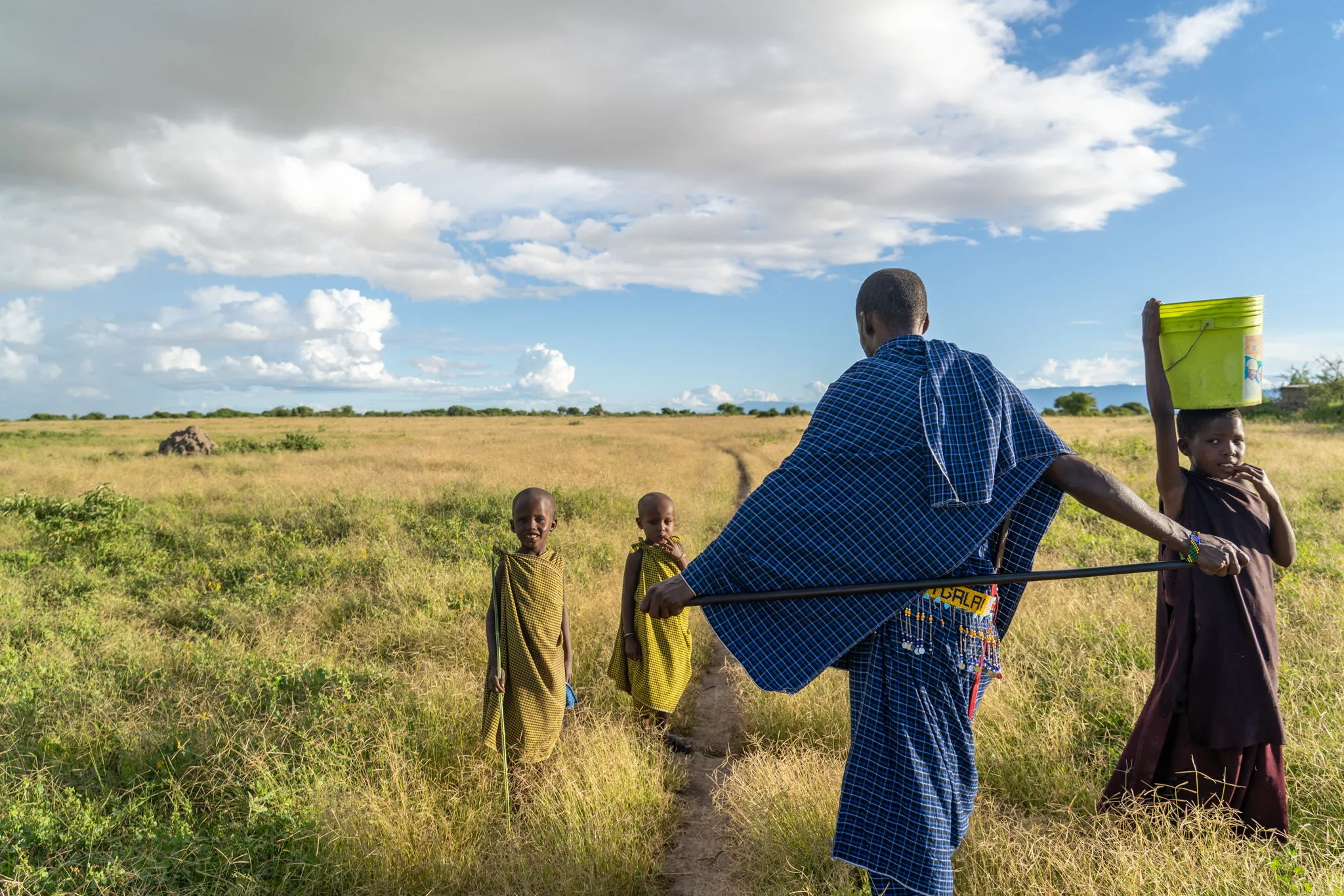 Walking around the Massai countryside, Tanzania