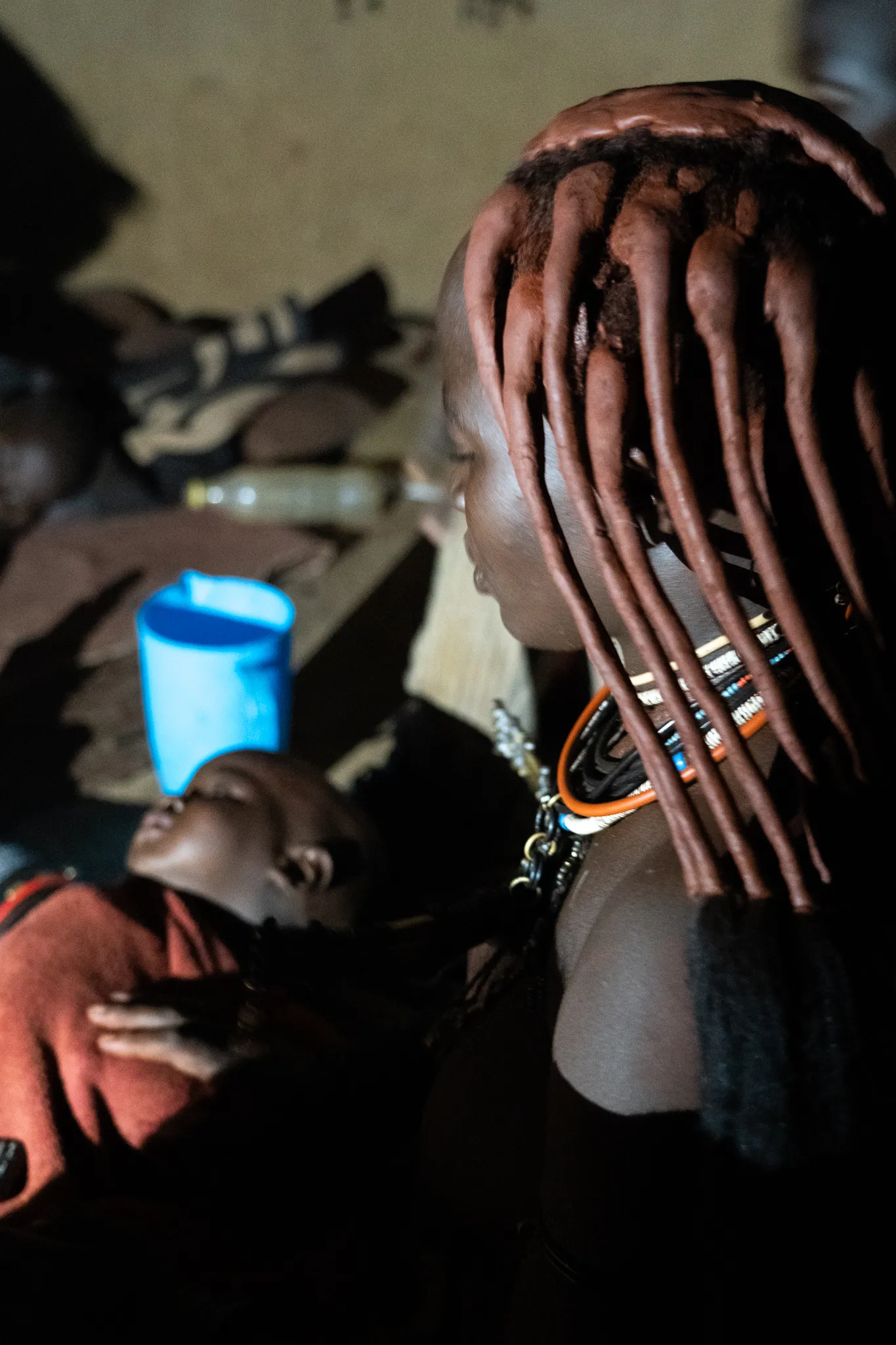Himba woman with her baby, Namibia
