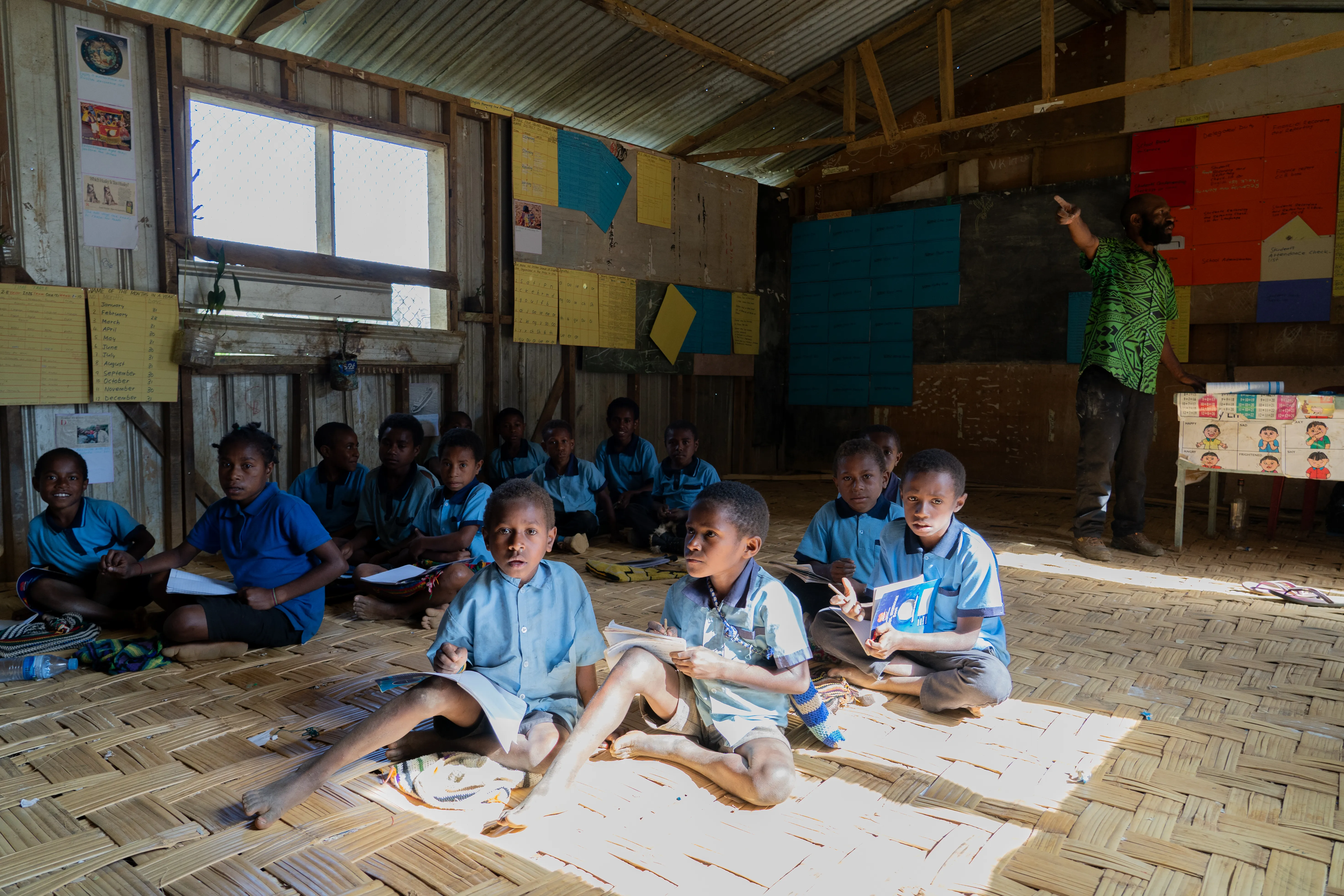 Classroom in the highlands, Papua New Guinea